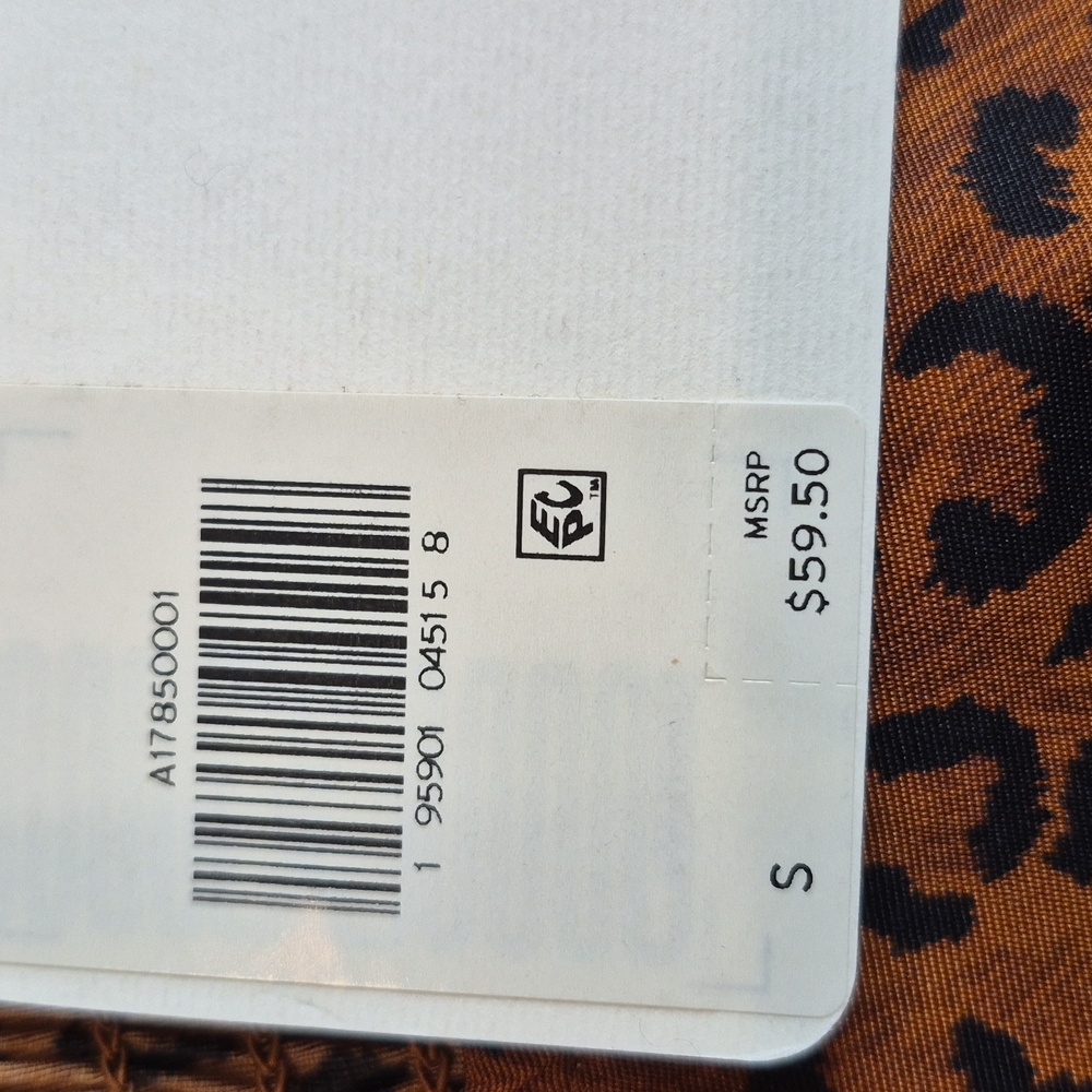 XS/S Levi's Leopard Print Cocoa Brown & Black Kaila Puff Sleeve Top - Picture 11 of 12